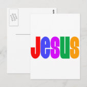 Carte Postale Arc-en-ciel Jésus (Devant / Derrière)