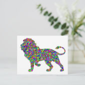 Carte Postale Arc-en-ciel Lion Prismatic Art (Debout devant)