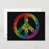 Carte Postale Arc-en-ciel morceaux de paix (Devant / Derrière)