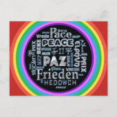 Carte postale arc-en-ciel paix chrome dans plusieu (Devant)