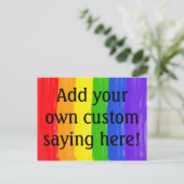 Carte Postale Arc-en-ciel personnalisable d'aquarelle (Debout devant)