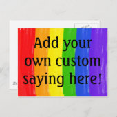 Carte Postale Arc-en-ciel personnalisable d'aquarelle (Devant / Derrière)