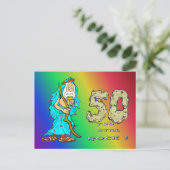 Carte postale arc-en-ciel pour le 50e anniversaire (Debout devant)