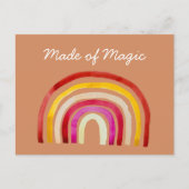 Carte Postale Arc-en-ciel rétro mignon aquarelle (Devant)