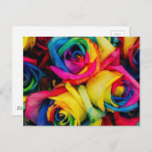 Carte Postale Arc-en-ciel rose (Devant / Derrière)