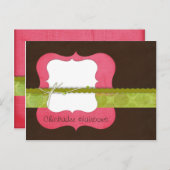 Carte postale arc-en-ciel {rose} (Devant / Derrière)