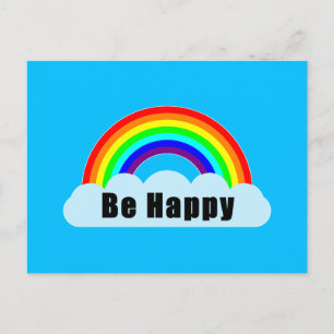 Carte Postale ARC-EN-CIEL - Soyez heureux