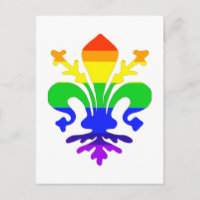 Arc-en-ciel stylisé Fleur de Lis
