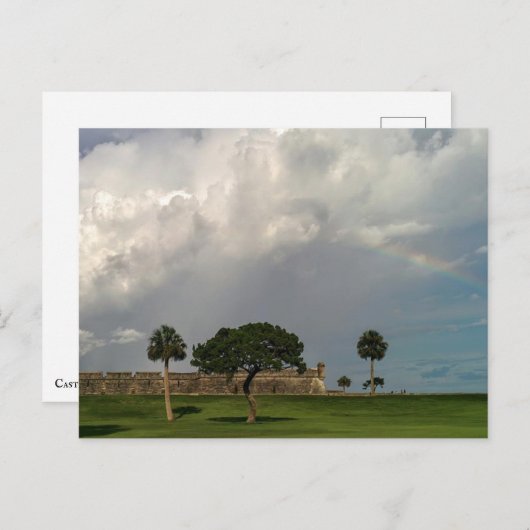 Carte Postale Arc en ciel sur Castillo de San Marcos (Devant / Derrière)