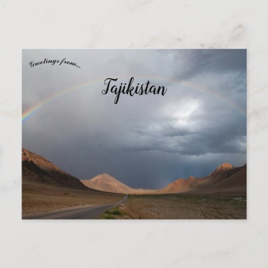 Carte Postale Arc-en-ciel sur Murghab Tadjikistan (Devant)