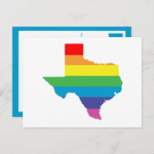 Carte Postale arc-en-ciel texan (Devant / Derrière)
