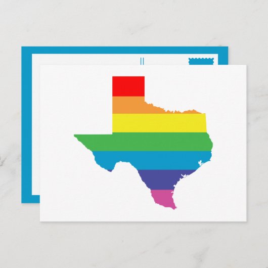 Carte Postale arc-en-ciel texan (Devant / Derrière)
