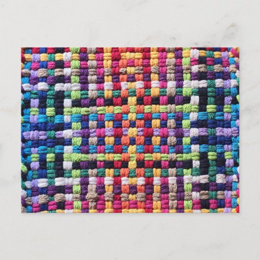 Carte Postale Arc-en-ciel Tissé Multicolore (Devant)