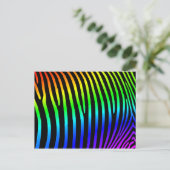 Carte Postale Arc-en-ciel Zebra Stripes (Debout devant)