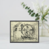 Carte Postale Arc-en-tête propulsé de Léonard de Vinci (Debout devant)