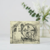 Carte Postale Arc-en-tête propulsé de Léonard de Vinci (Debout devant)