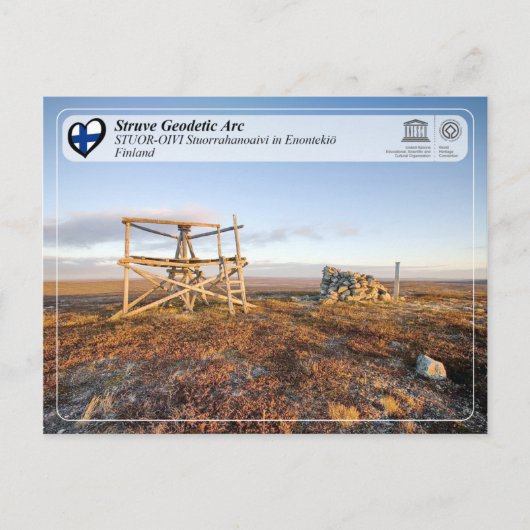 Carte Postale Arc géodésique Struve - STUOR-OIVI Stuorrahanoaivi (Devant)