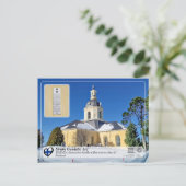 Carte Postale Arc géodésique Struve - TORNEA Alatornion kirkko (Debout devant)