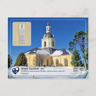 Carte Postale Arc géodésique Struve - TORNEA Alatornion kirkko