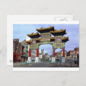 Carte Postale Arc impérial chinois, Liverpool Royaume-Uni (Devant / Derrière)