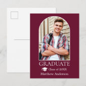 Carte Postale Arc moderne Casquette de grade Bourgogne Graduatio (Devant / Derrière)