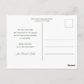 Carte Postale Arc moderne Floral Noël Cheval Script Photo (Dos)