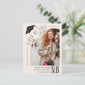 Carte Postale Arc moderne photo Beige Graduate Faire-part (Debout devant)