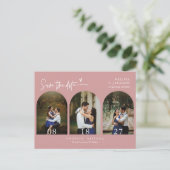 Carte Postale Arc rose Dusty moderne Photo QR Code Enregistrer l (Debout devant)