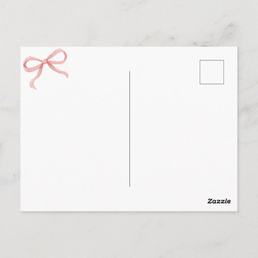 Carte Postale Arc rouge cerise (Dos)