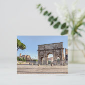 Carte Postale Arc triomphal de Constantine - Rome, Italie (Debout devant)