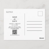 Carte Postale Arc violet Dusty Code QR Enregistrer la date (Dos)