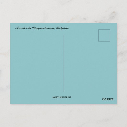 Carte Postale Arcades du Cinquantenaire en Belgique (Dos)
