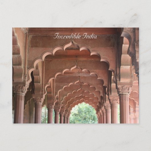 Carte Postale arcades du fort de delhi (Devant)