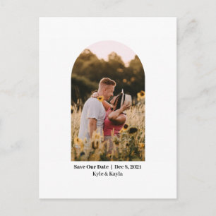 Carte Postale Arch Photo Simple Elegant Chic Enregistrer la date