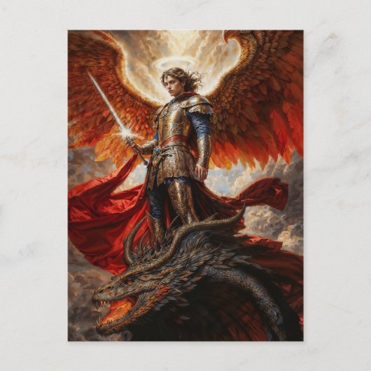 Carte Postale Archange guerrier divin Michael (Devant)