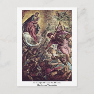 Carte Postale Archange Michael Et Satan Par Jacopo Tintoretto