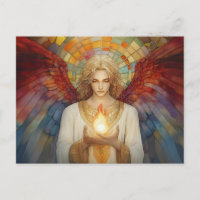 Archange Uriel La Flamme de Dieu Mosaïque Arc-en-c