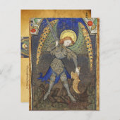 Carte Postale ARCHANGEL DE St MICHAEL AVEC DIABLE (Devant / Derrière)