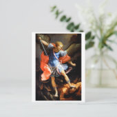 Carte Postale Archangel Michael piétine Satan, Guido Reni (Debout devant)