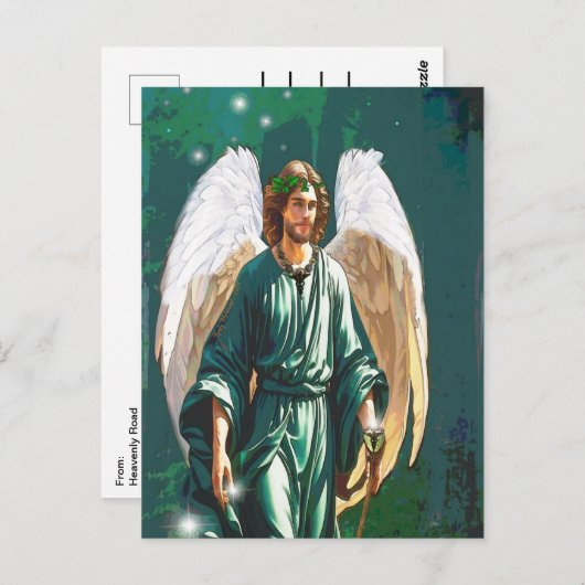 Carte Postale Archangel Raphael Guérisseur Angel Guériser Note d (Devant / Derrière)