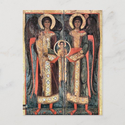 Carte Postale Archanges Michael et Gabriel Orthodoxe Christian (Devant)