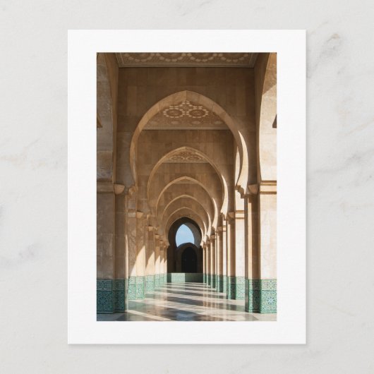 Carte Postale Arche à la mosquée Hassan II, Casablanca, Maroc (Devant)
