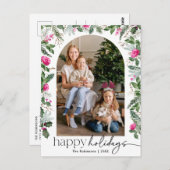 Carte Postale Arche botanique rose vif moderne 1 Photo de vacanc (Devant / Derrière)