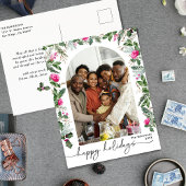 Carte Postale Arche botanique rose vif moderne 1 Photo Fêtes