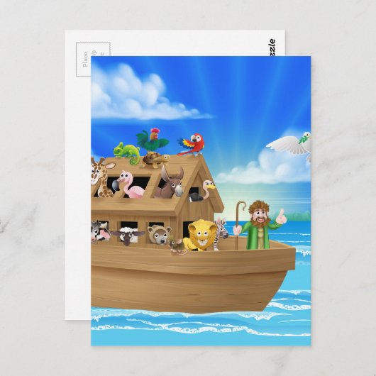 Carte Postale Arche de dessin Noahs (Devant / Derrière)