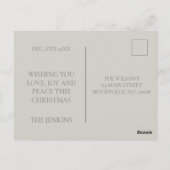 Carte Postale Arche de famille Noël (Dos)