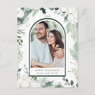 Carte Postale Arche de fleurs d'immortelles et de coton Photo Va
