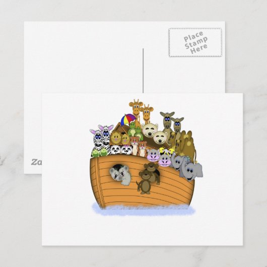 Carte Postale Arche de Noé (Devant / Derrière)