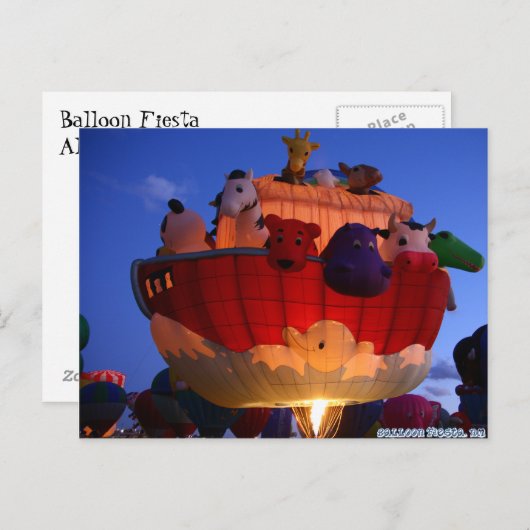 Carte Postale Arche de Noé (Devant / Derrière)