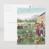 Carte Postale Arche de Noé avec animaux (Devant / Derrière)